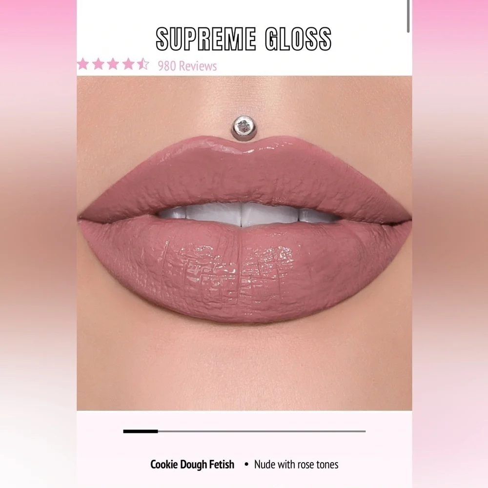 Jeffree Star Supreme Lip Gloss in Cookie Dough Fetish, NEW!